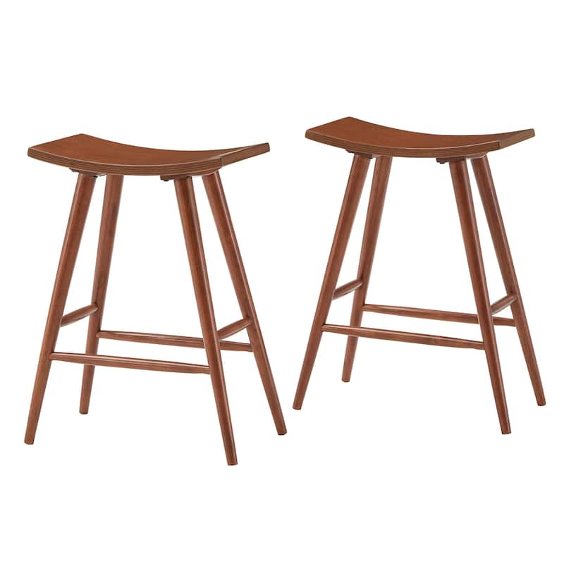 Pinehurst Solid Wood 24" Counter Stool (Set of 2) by iNSPIRE Q Modern - Oak