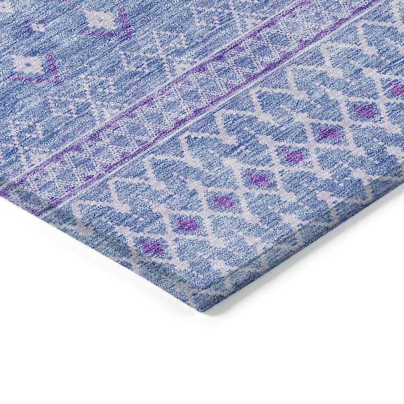 Machine Washable Indoor/ Outdoor Chantille Morrocan Boho Rug