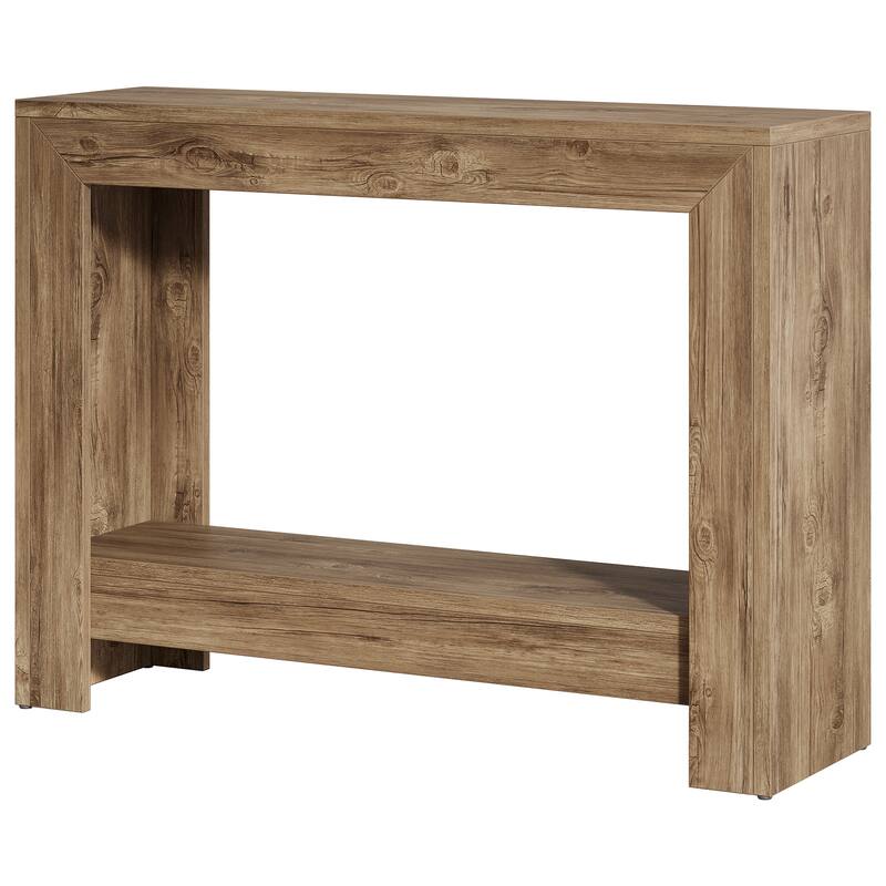 41.34-inch Rectangle Wood Console Table Simple Geometric Entryway Accent Table