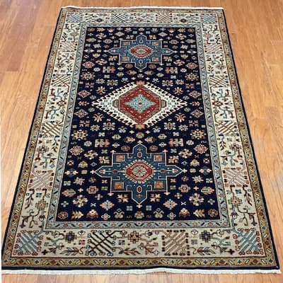 HERAT ORIENTAL Handmade Karaja Wool Rug - 4' x 6'1"