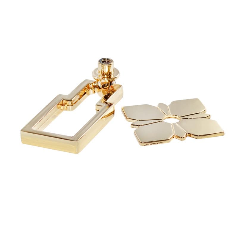 Utopia Alley Steffi Cabinet Ring Pull Knob - Vintage Cabinet Hardware with Hand Finished Polished Gold, 2.5"