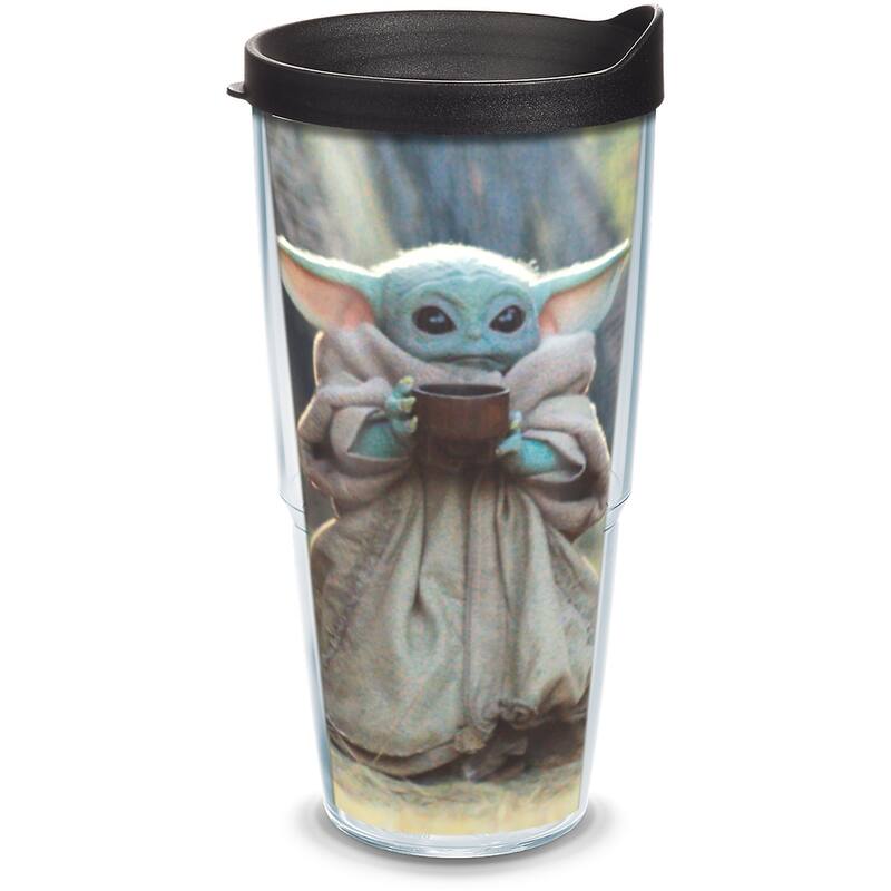 Tervis Star Wars - The Mandalorian Child Sipping Made in USA Double Walled Insulated Travel Tumbler, Classic - 24oz