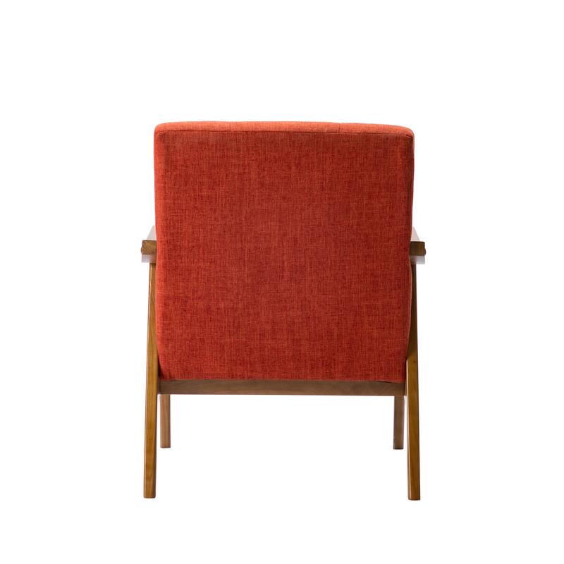 Carson Carrington Ingerod Tufted Fabric Accent Chair with Rubberwood Legs