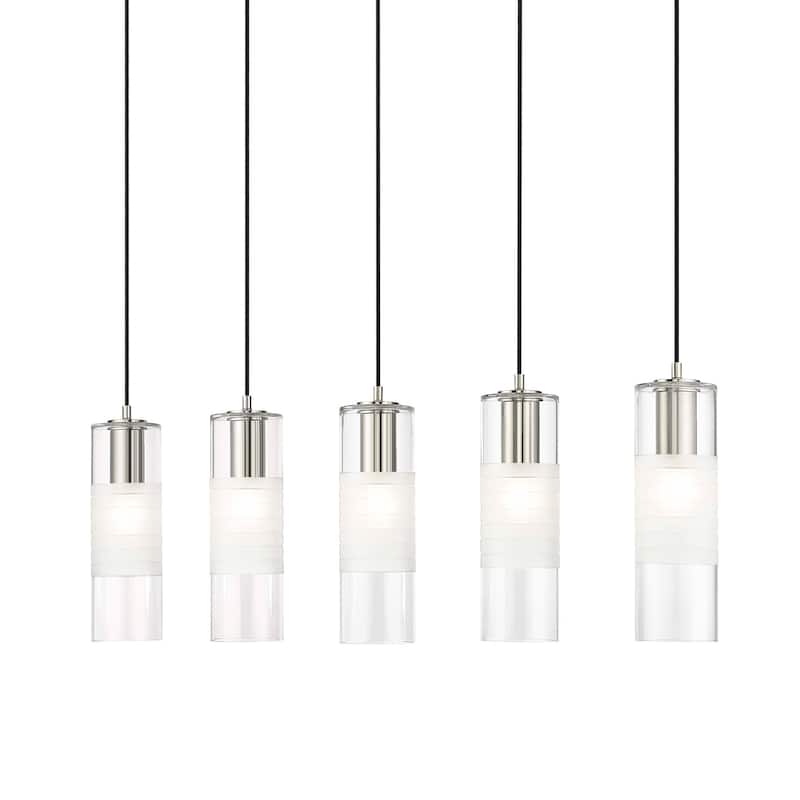 Z-Lite 824P-5L Alton 5 Light 42" Wide Linear Chandelier - Brushed Nickel