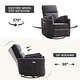 preview thumbnail 57 of 68, HOMYKA Power Rocker Swivel Recliner with USB and Type-C Ports