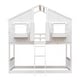 preview thumbnail 3 of 16, Modern Twin over Twin Bunk Bed With Roof ,Window,Window Box,Door,Guardrails And Ladder for Bedroom