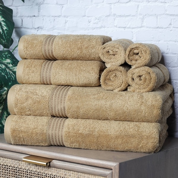 Superior Heritage Egyptian Cotton Absorbent 8-Piece Towel Set