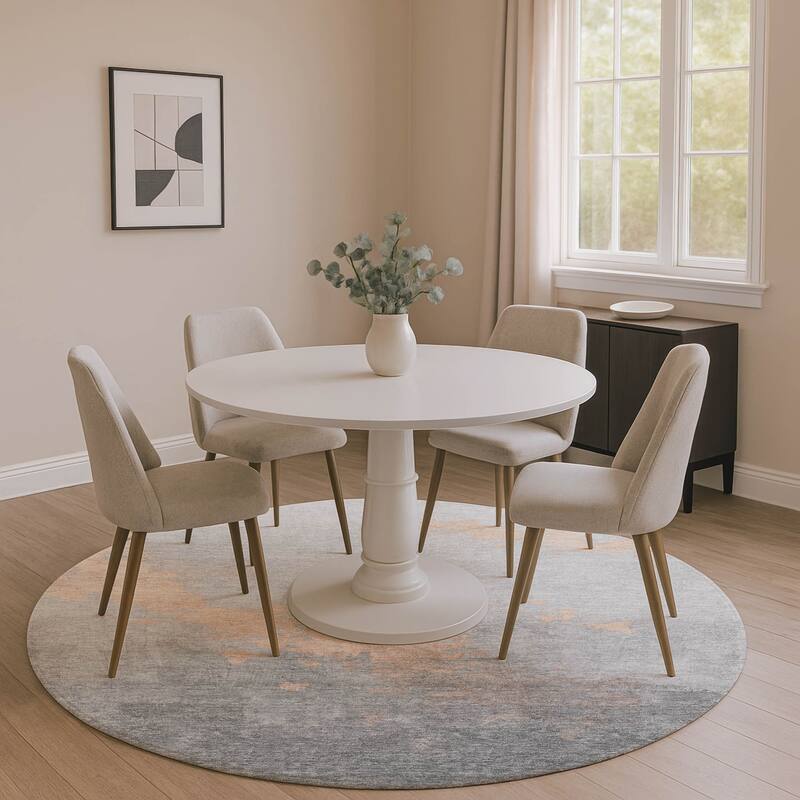 Premium Washable Super Soft Modern Glam Mayfield Rug - Peach - 8' x 8'