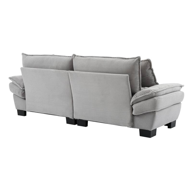65.5" Upholstered 3-Seater Sofa Couch with Two Pillows and Sturdy Construction