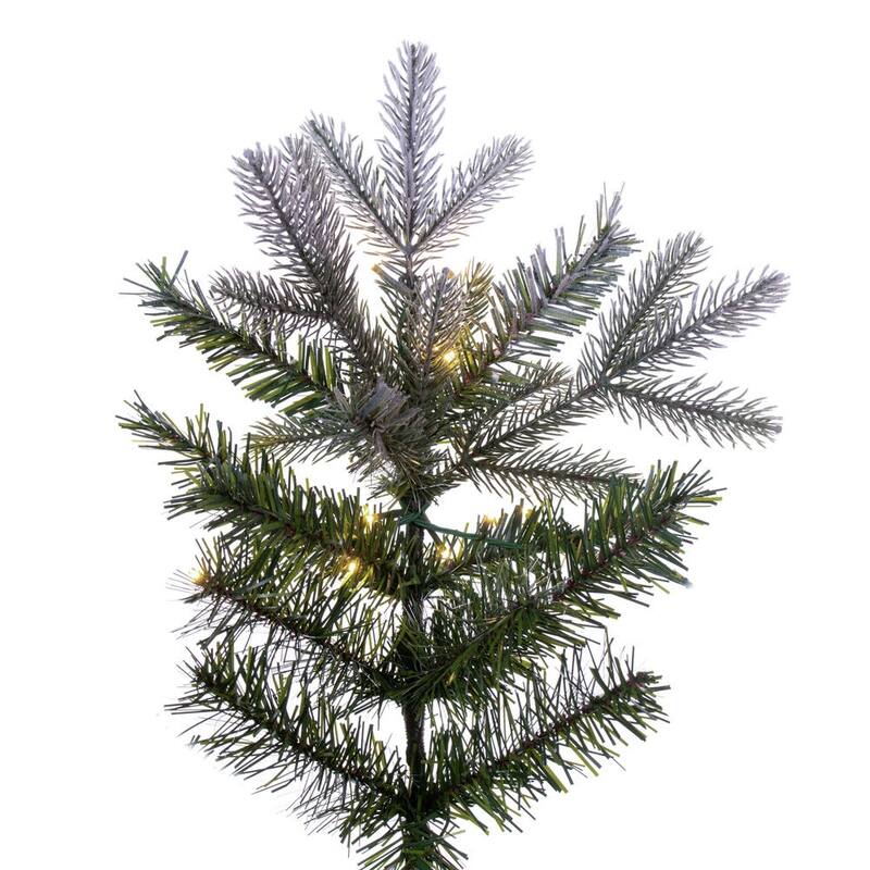 Vickerman 10' x 54" Frosted Douglas Fir Fir Artificial Slim Pre-Lit Christmas Tree, Warm White 3mm LED Wide Angle Lights.