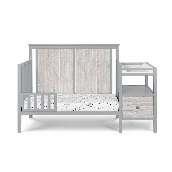 slide 2 of 3, Connelly Combo Crib Toddler Guard Rail Grey