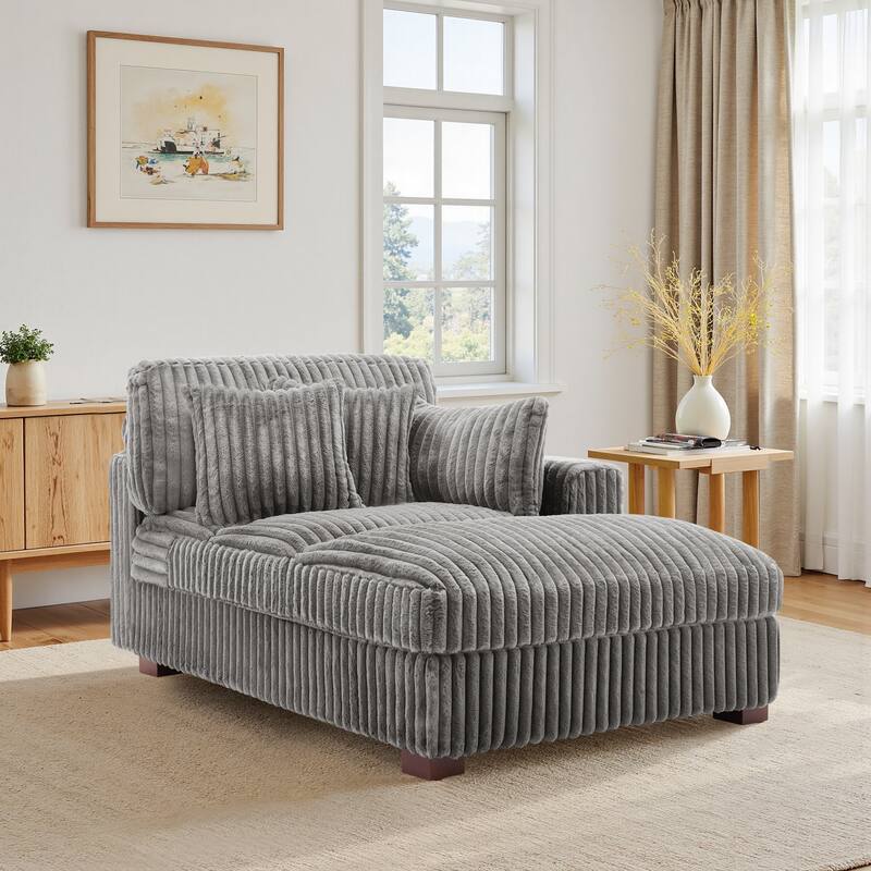 Modern Indoor Chaise Lounge Couch with Pillows