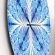 preview thumbnail 3 of 8, Designart 'Symmetrical Light Blue Pattern' Oversized Modern Wall CLock
