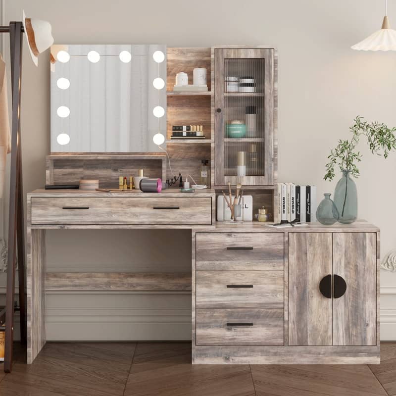 Dressing Table with Combination Cabinet