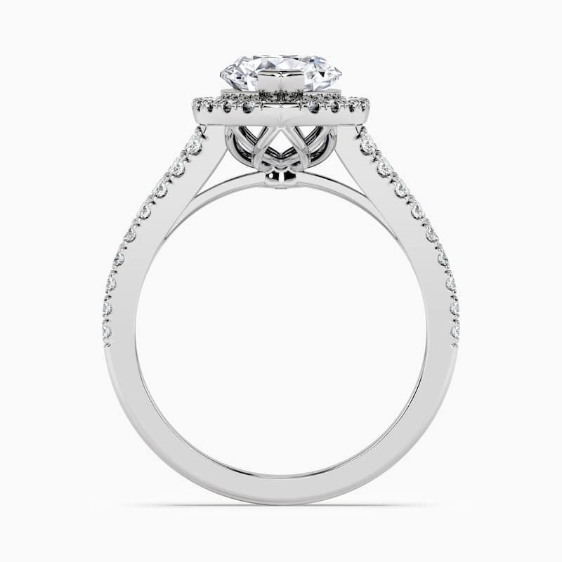 Auriya 14k Gold Marquise Lab Grown Halo Split-Shank Engagement Ring 1.00 to 5.00 ct. tw. (F-G, VS)