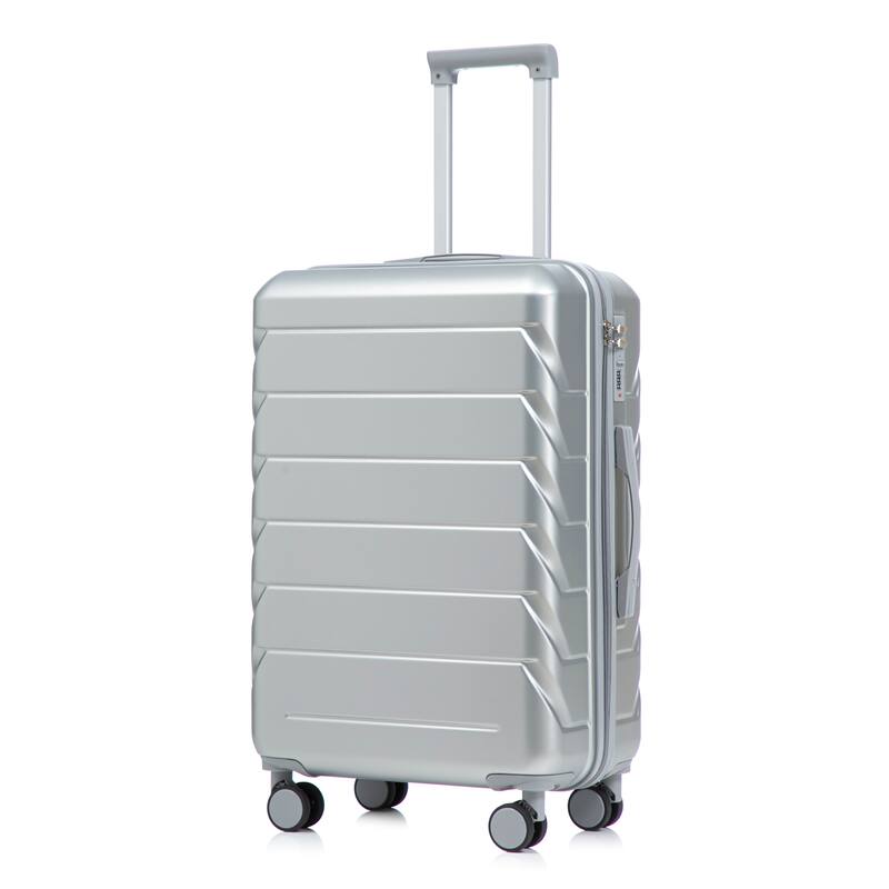 28 Inch Large Checked Luggage, Scratch Resistant Surface Four Multi-Directional Wheels, With Combination Lock and Side Hooks