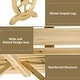 preview thumbnail 4 of 15, Outsunny 2-Person Wood Outdoor Garden Bench with a Unique Wheel Designed Legs - 38.5" W x 19.75" D x 15.5" H