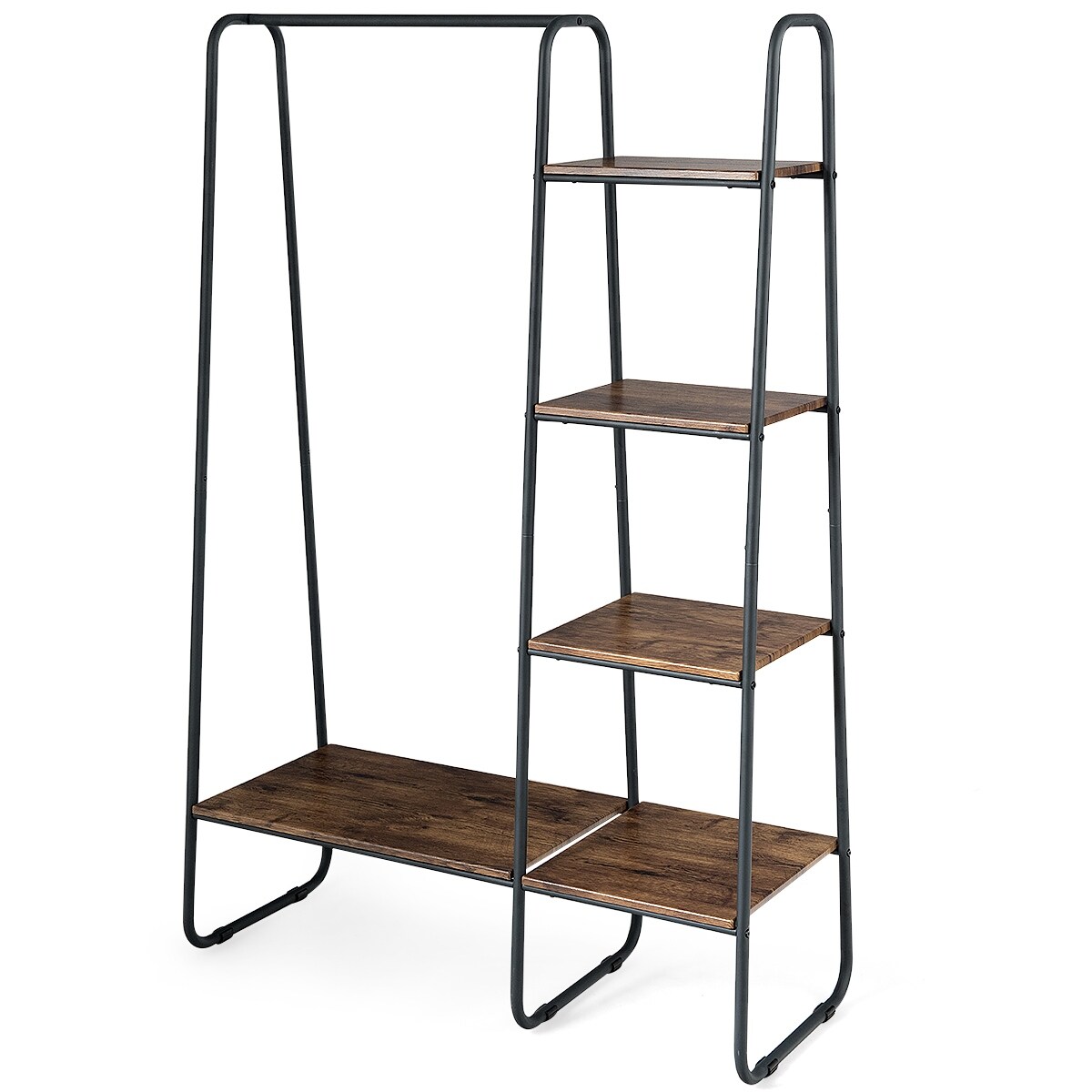 Shop Costway Clothes Garment Rack Free Standing Storage Tower W