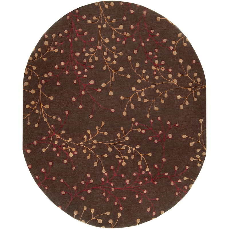Sakura Handmade Transitional Floral Wool Area Rug