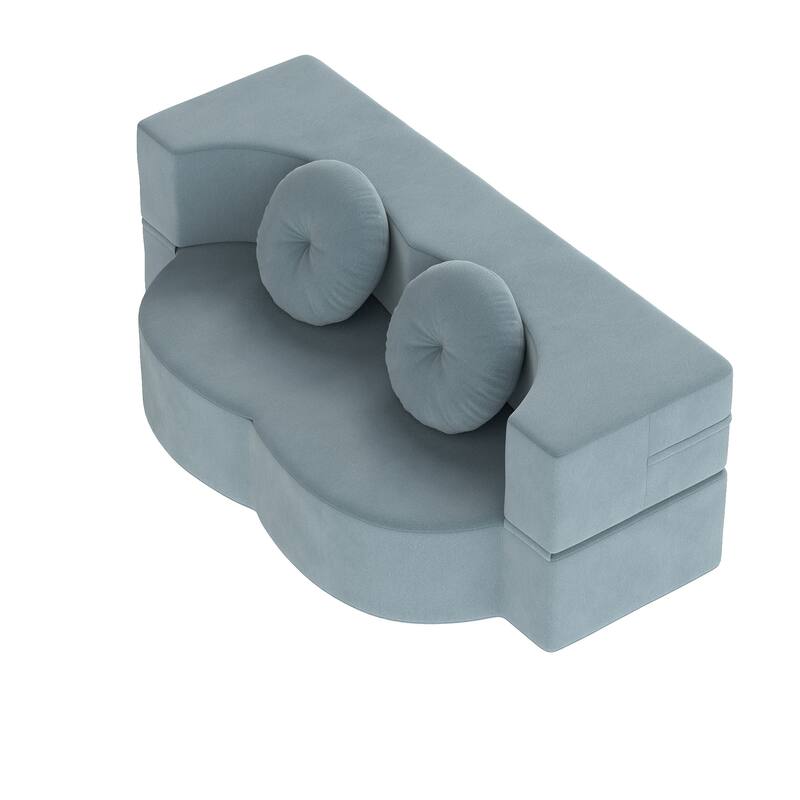 Folding Sofa Bed with Pillow, Twin Sleeper Sofa Couch, Loveseat Couch, Floor Folding Mattress, Convertible Lounge Chair