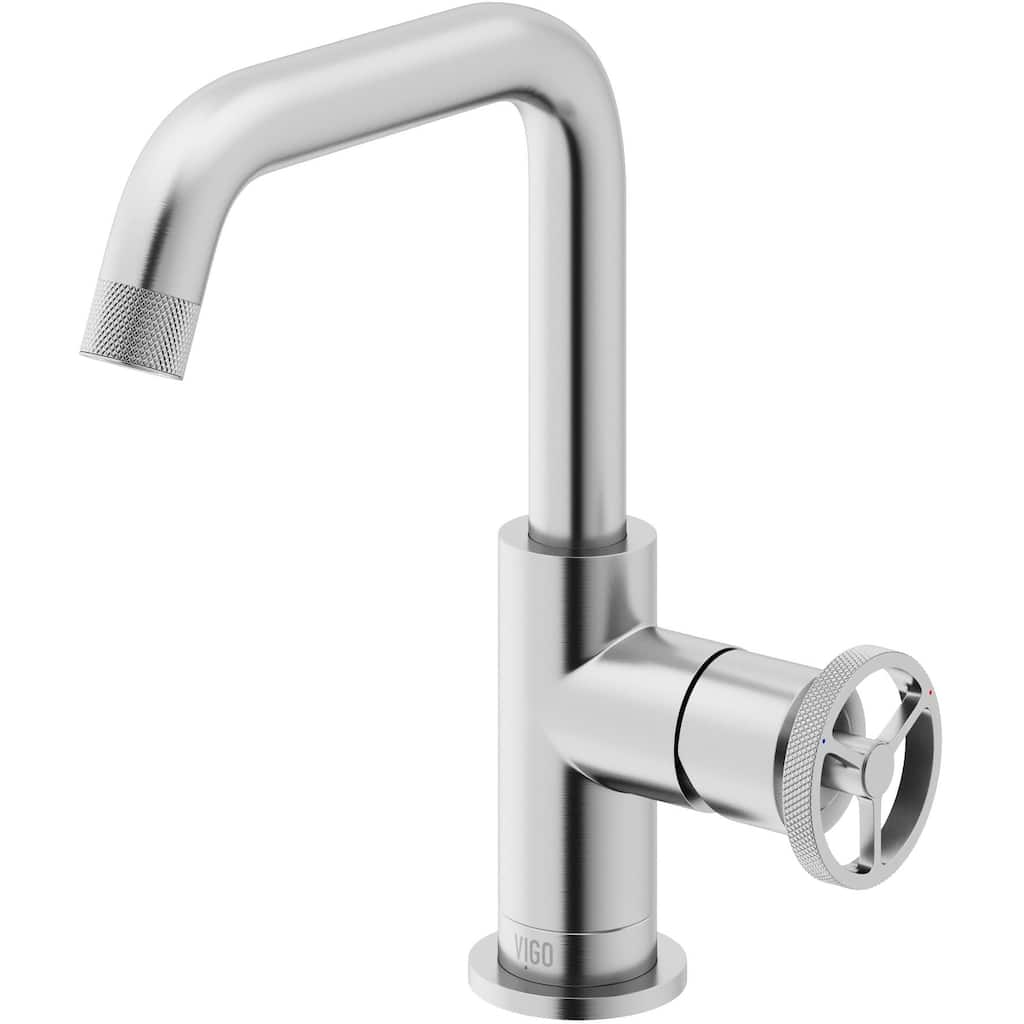 Vigo VG01047 Cass 1.2 GPM 9" Single Handle Single Hole Bathroom Faucet