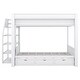 preview thumbnail 5 of 8, Wood Full Size Convertible Bunk Bed with Storage Staircase, Bedside Table, and 3 Drawers