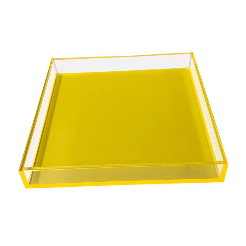 Neon Yellow Square Tray - Neon Yellow - 9x9x1.25 - Neon Yellow
