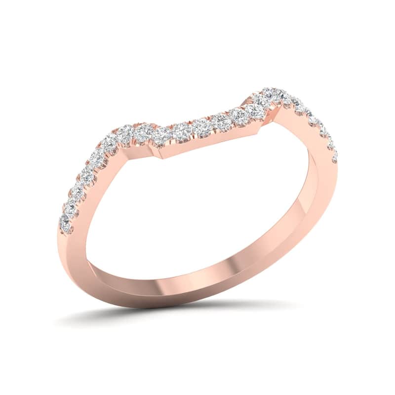 1/5ct TDW Diamond Wedding Band in 10K Gold for Women