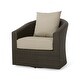 preview thumbnail 5 of 16, Darius Outdoor Wicker Aluminum Swivel Club Chair with Cushion (Set of 2) by Christopher Knight Home