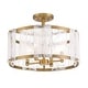 preview thumbnail 1 of 3, Minka Lavery 3635 Veil 4 Light 18" Wide Semi-Flush Drum Ceiling