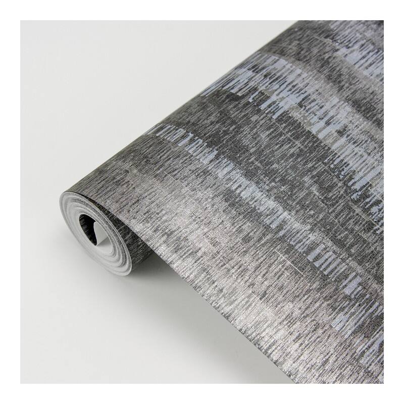Brewster Meteor Pewter Distressed Texture Wallpaper - 21 x 396 x 0.025