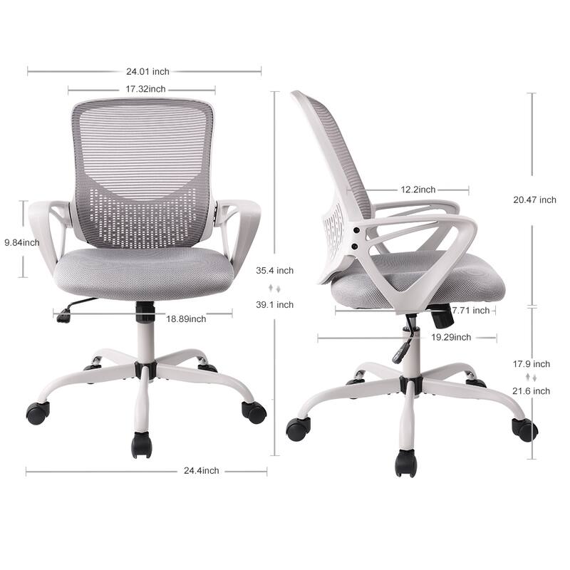 YESWELDER Ergonomic Office Chair HOME Office Chair, Mid-back Lumbar Support Swivel Computer Mesh Chair