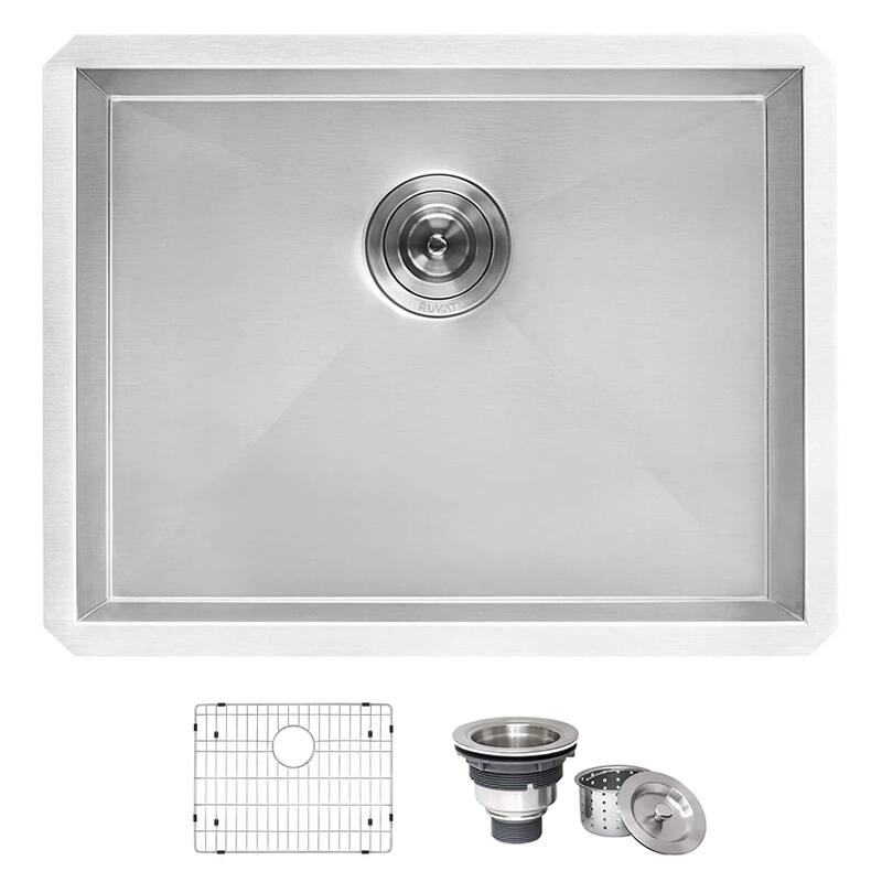 Ruvati 23″ x 18″ x 12″ Deep Laundry Utility Sink Undermount 16 Gauge Stainless Steel – RVU6100 - 21 x 20