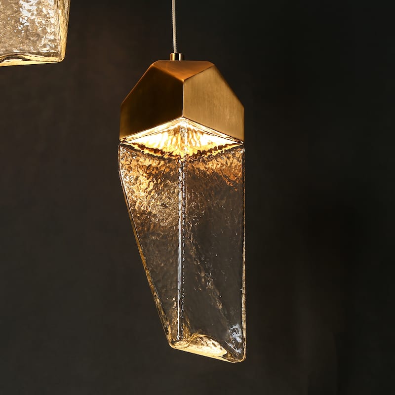 Modern LED 3-Light Chandeliers Island Pendant Lights for Kitchen Island - Gold