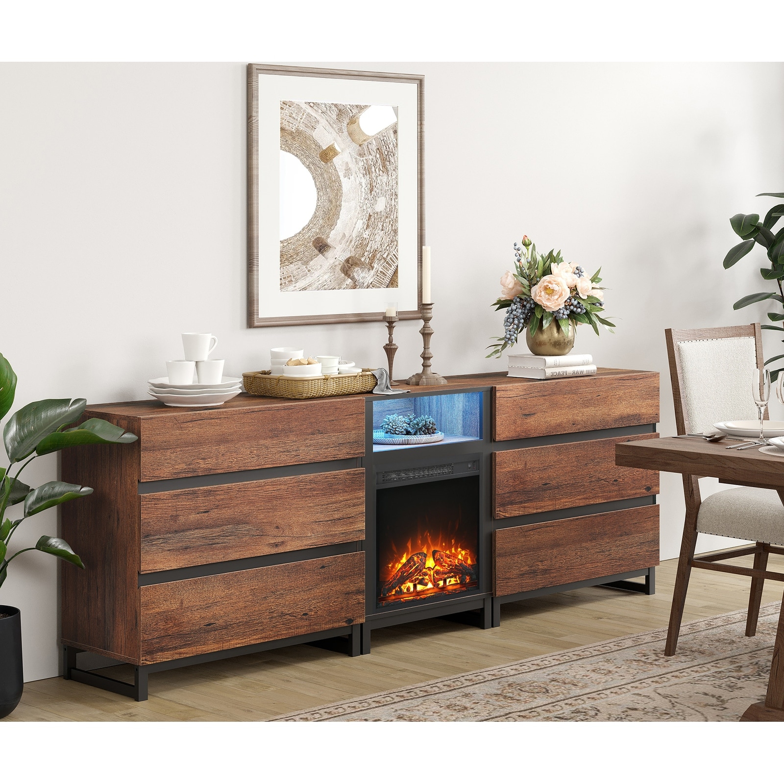 WAMPAT 3 in 1 Fireplace TV Stand for TVs up to 90 inch On Sale Bed Bath Beyond 38403489