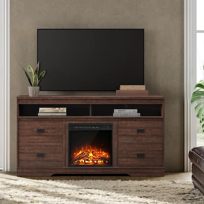 Farmhouse Fireplace TV Stand for TVs Up to 65 70 Inch - 59"