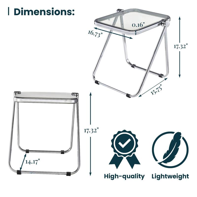 LeisureMod Lawrence Rectangular Folding Table with Aluminum Frame - 16.73