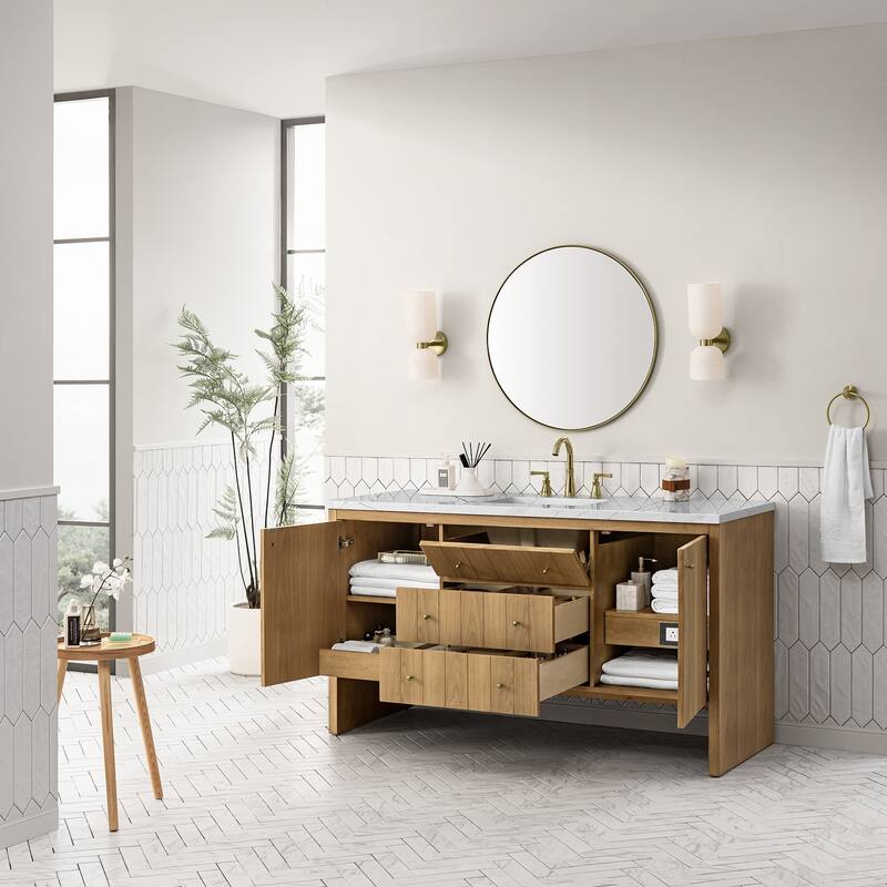 James Martin Vanities 435-V60S-FENC Hudson 60" Free Standing Single