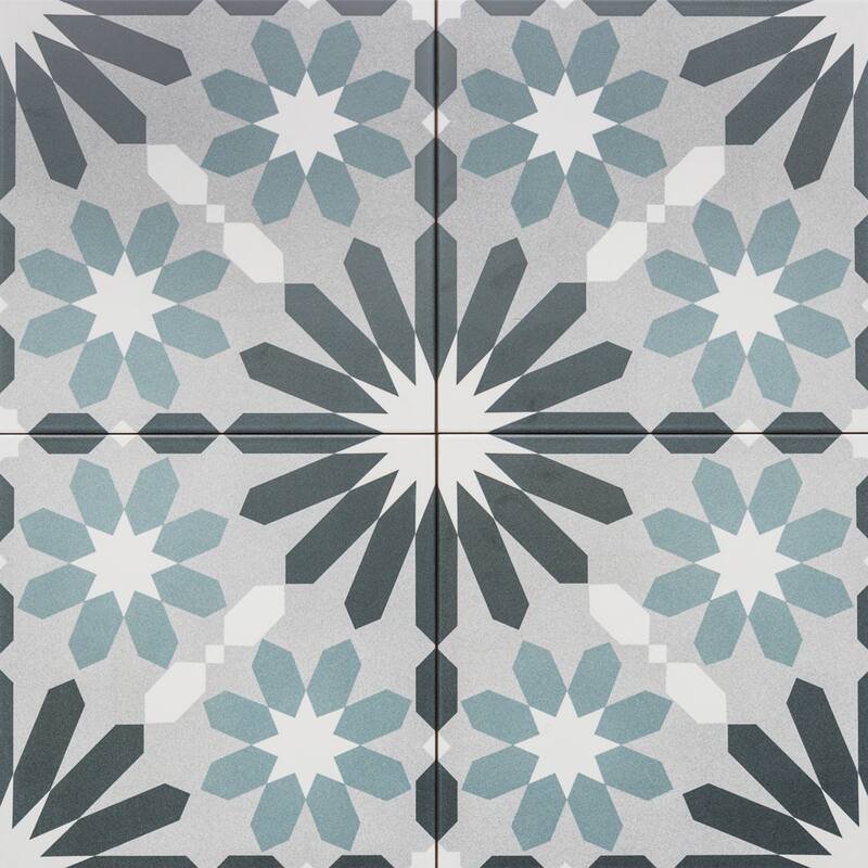 The Tile Life Venice 10x10 Matte Porcelain Encaustic Floor & Wall Tile