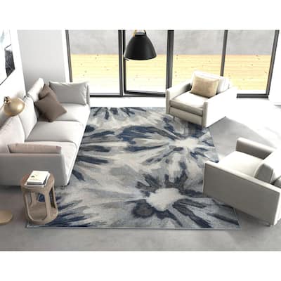 Porch & Den Abstract Mid-century Floral Area Rug