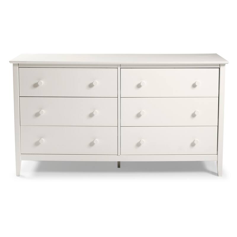 Taylor & Olive Snowberry 6-drawer Pine Wood Tall Storage Dresser