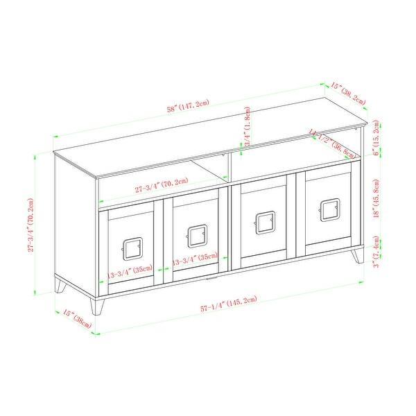 Middlebrook 58-inch 4-Door Modern TV Console