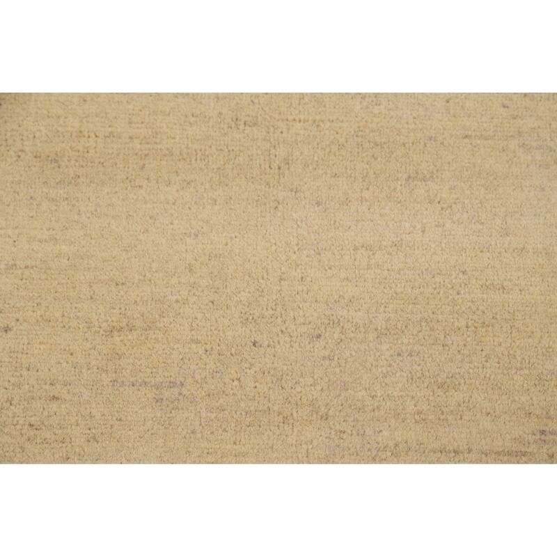 Contemporary Gabbeh Runner Rug Hand-Knotted Wool Carpet - 2'8"x 9'6"