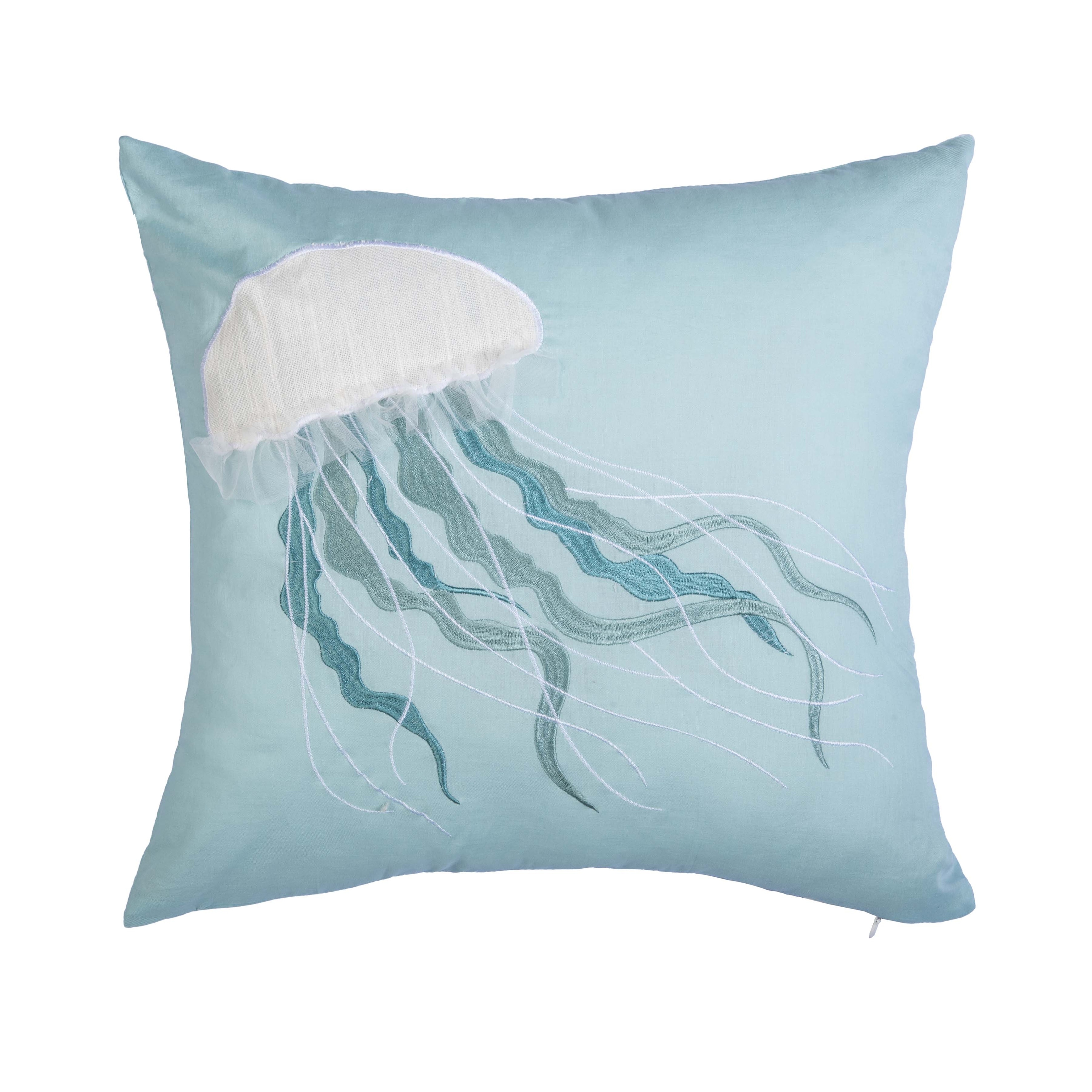 Sea Glass Jellyfish Pillow