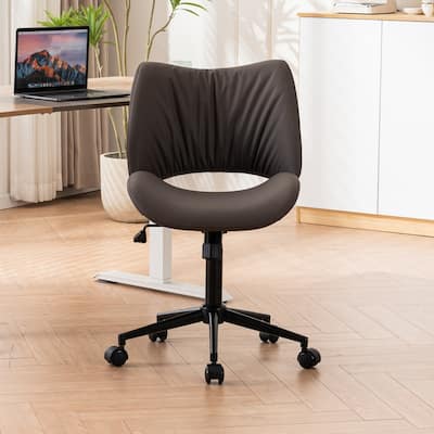 Ergonomic Faux Leather Office Chair, Swivel Task Chair