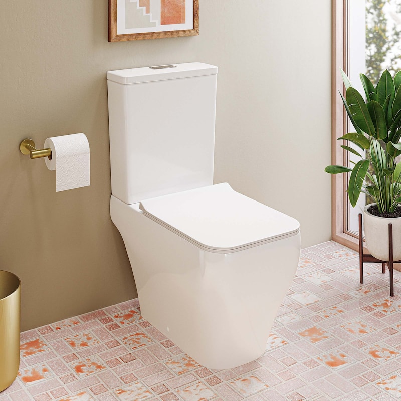 La Roche Two-Piece Elongated Toilet Dual-Flush 1.1/1.6 Gpf - 25.59" x 14.171" 31.5"