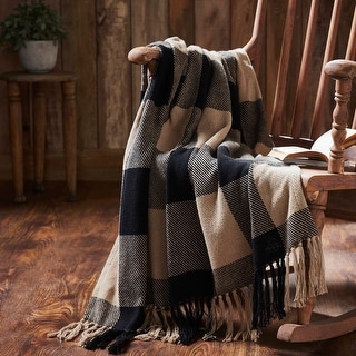Black Check Woven Throw 50x60 - Bed Bath & Beyond - 40190229