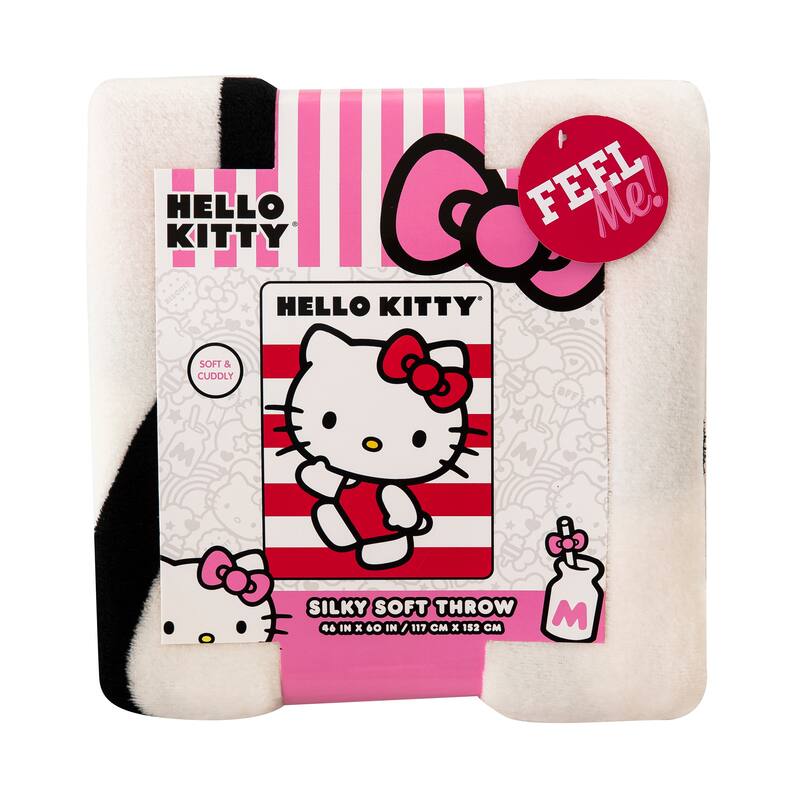Sanrio Hello Kitty Micro Raschel Throw Blanket