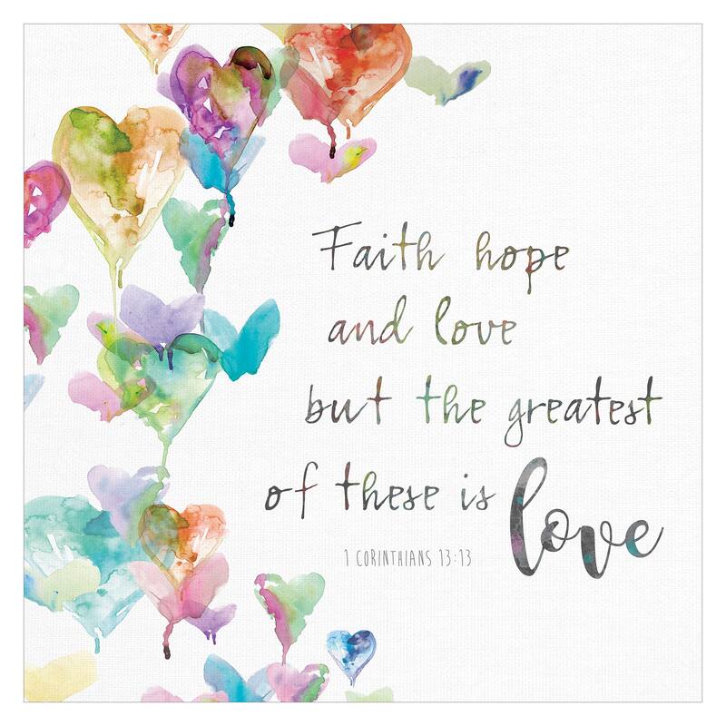 Faith Hope and Love by Carol Robinson Canvas Art Print