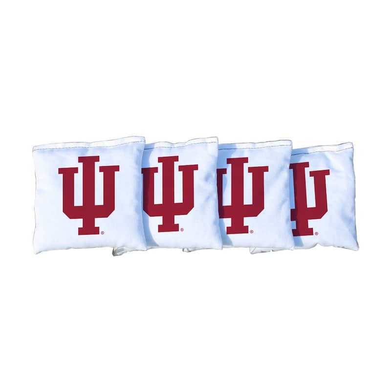 Indiana Hoosiers White Cornhole Bags - All-Weather Resin Filled